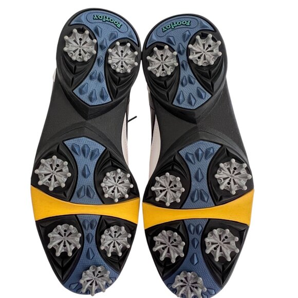 Vintage FootJoy eComfort Golf Shoes Women's 7W Softspikes Black White Leather - Picture 11 of 12